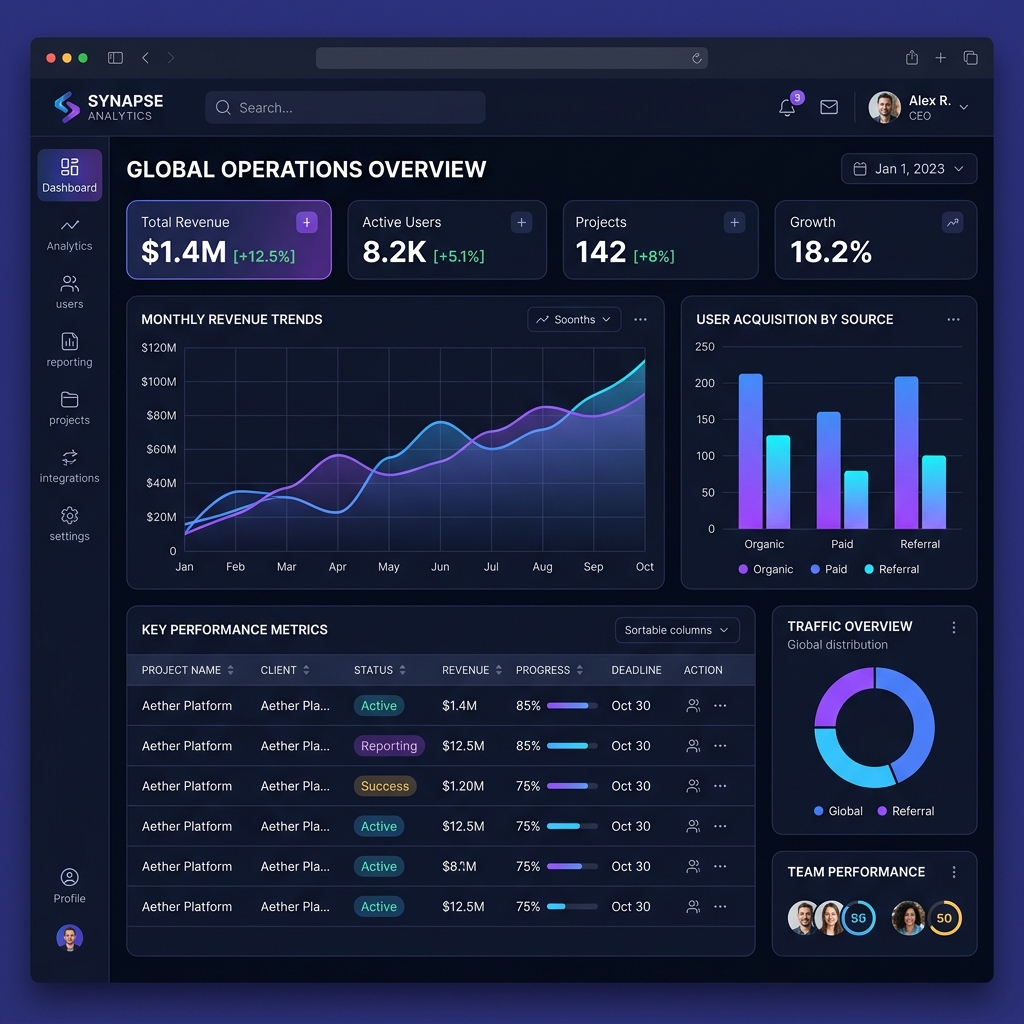 BILLVN Application Dashboard